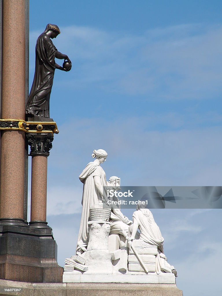 Albert Memorial Manufacturing corner of the Albert memorial, commission by Queen Victoria in memory of her late husband Albert Memorial - Kensington Gardens Stock Photo