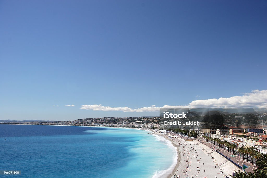 Nizza Costa-con spazio vuoto - Foto stock royalty-free di Spiaggia