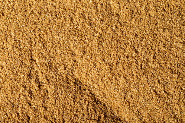coriander powder as texture for food related background top view stock photo