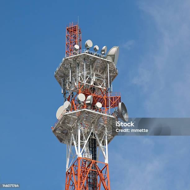 Telecommunications Tower Stock Photo - Download Image Now - Antenna - Aerial, Architecture, Broadcasting