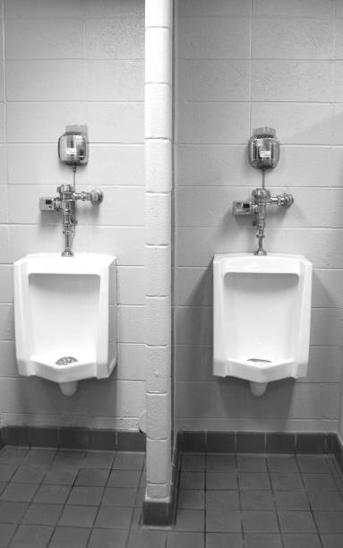 istock Empty men's bathroom, a public toilet, WC 1460718222