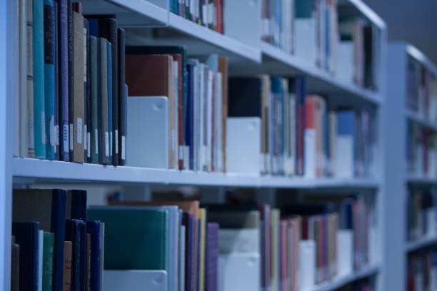 istock Books on bookshelves in the library 1460718593