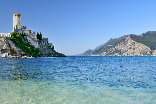 Malcesine (Lago de Garda Itália - fotografia de stock