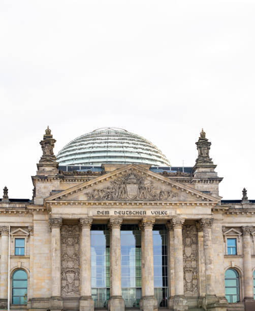 Bundestag building entrance close up in high definition image