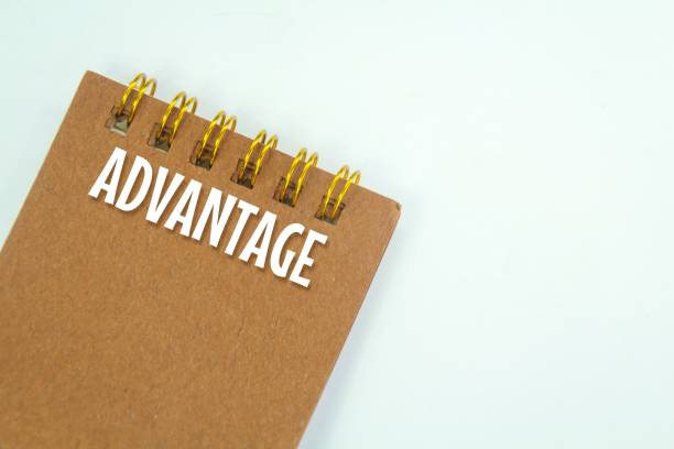 istock notebook cover with the word advantage. the concept of advantage 1460721493
