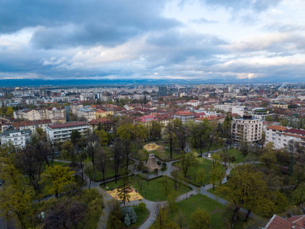 istock Cityscape of Sofia on a cloudy day. Bulgaria. 1460721780