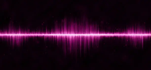 Photo of Magenta purple frequency diagram of sound equalizer
