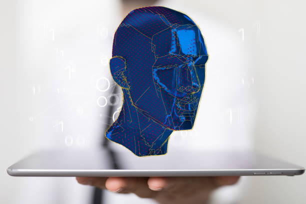 istock 3d rendered human head hovering over a person's hand holding a tablet 1460725073