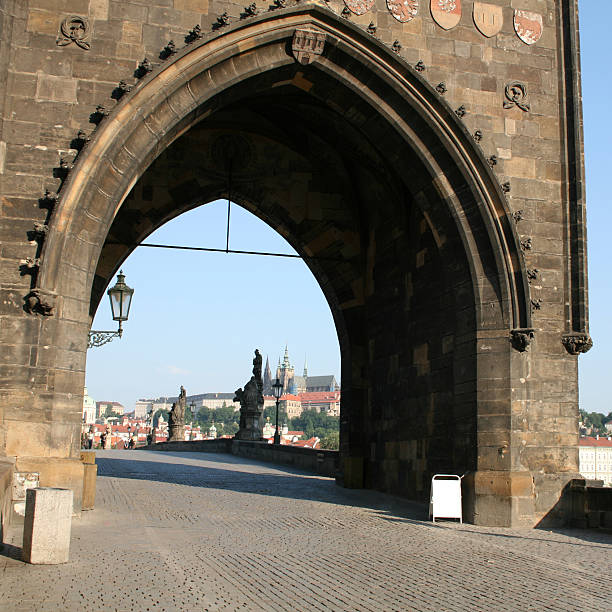 istock arch of Charles Bridge Prague 146072554