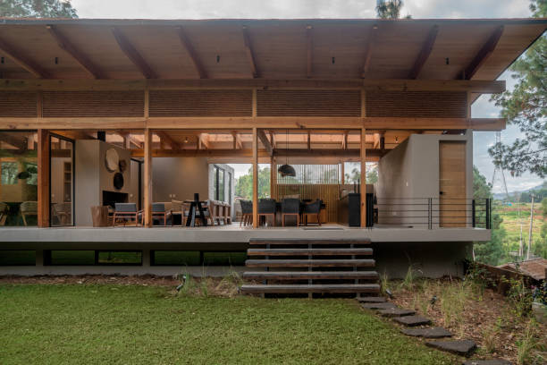 istock Exterior view of a modern house in Mexico 1460726310