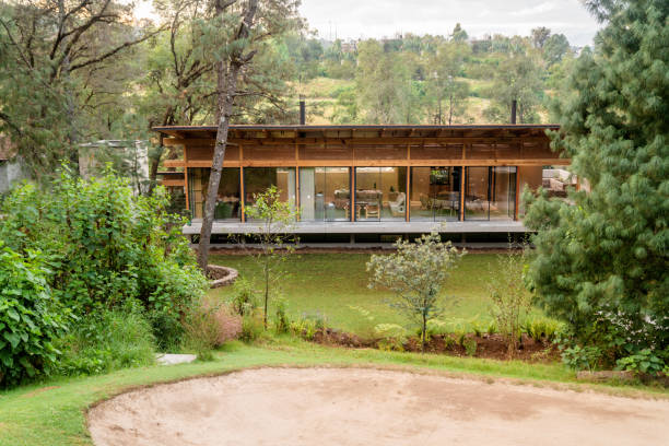 istock Exterior view of a modern house in Mexico 1460726376