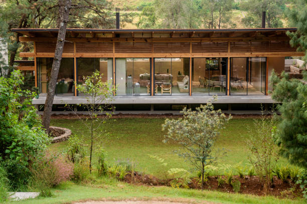 istock Exterior view of a modern house in Mexico 1460726382