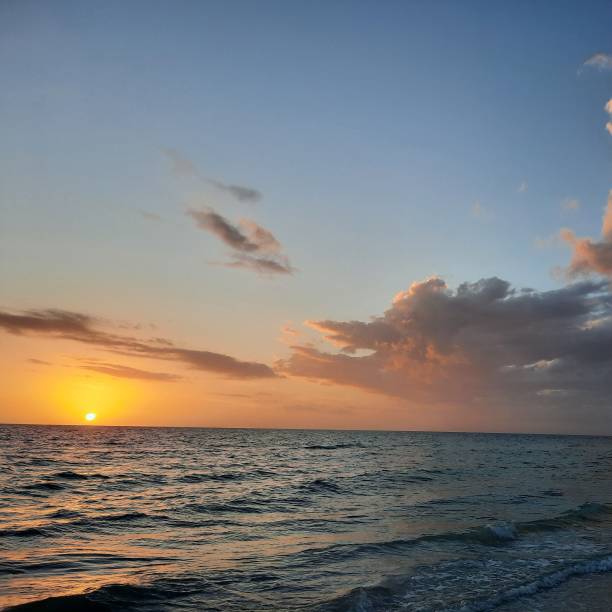 istock Aerial view of sea during sunset 1460727038