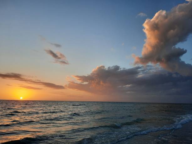 istock Aerial view of sea during sunset 1460727051