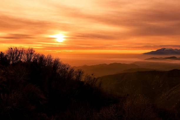 istock Beautiful view of a sunset over the mountains. 1460727101