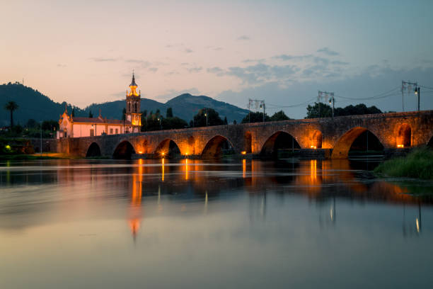 istock Illuminated Ponte de Lima bridge in Portugal 1460728169