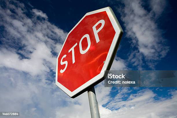 Stop Sign Stock Photo - Download Image Now - Blue, Censorship, Closed