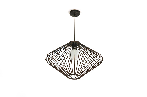 Black Ceiling Hanging Lamp with white background