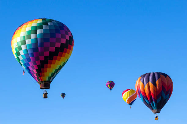 istock Flying hot air balloons in the sky 1460729419