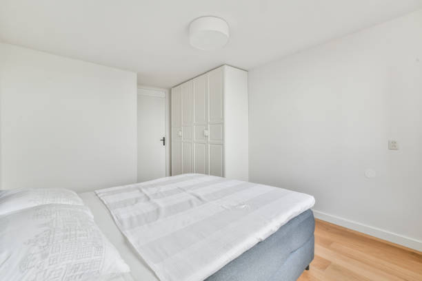 istock Beautiful bedroom with a modern interior 1460729782