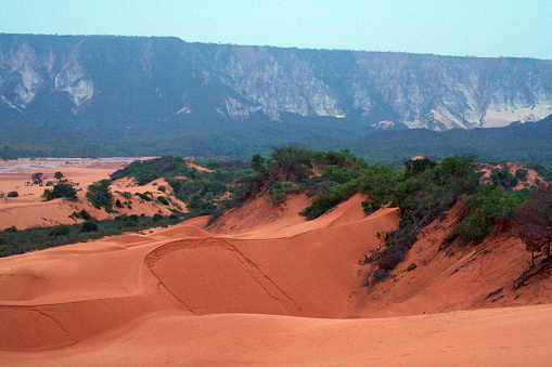 A view of Natural monument Jalapao dunes in the Jalapao desert, Tocantins, Brazil