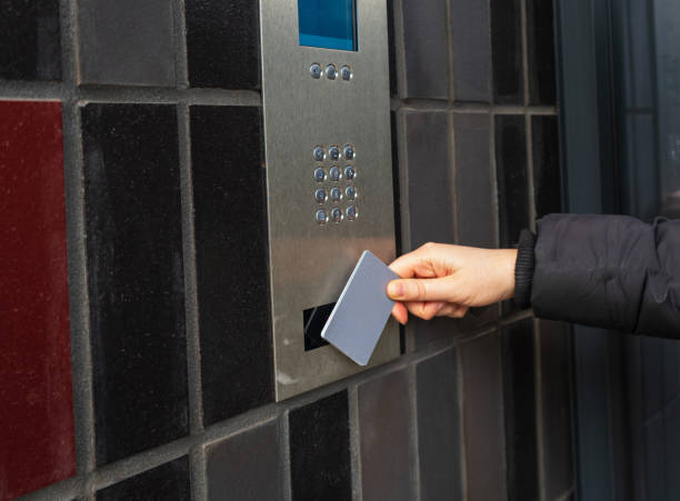 istock Secure Home System, Electronic Key Card, Intercom Keypad, Using Door Phone, Doorphone, Entryphone 1460730150