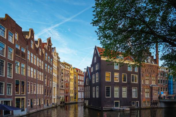istock Cityscape with canals in Amsterdam 1460733223