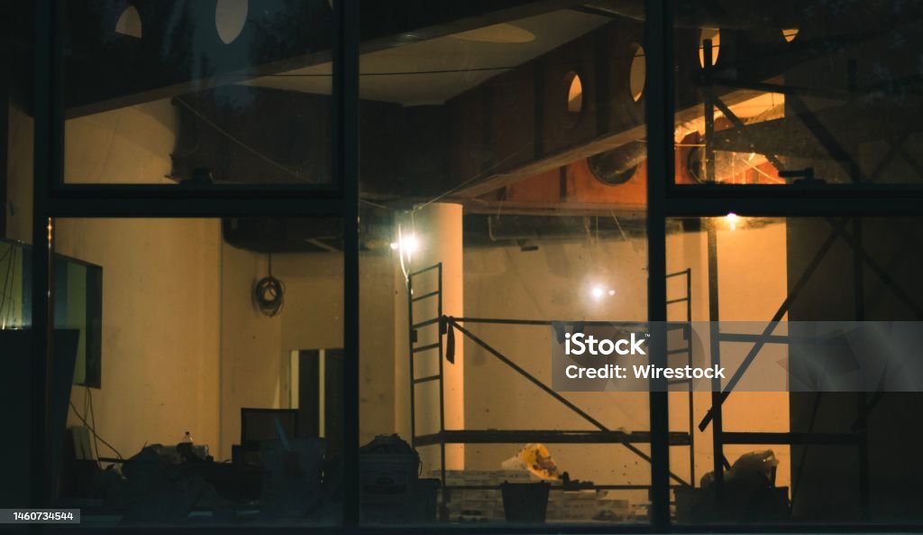 Building Structures Inside Construction Inside A Building Stock Photo - Download Image Now ...