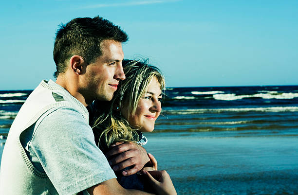 Cute young couple. stock photo