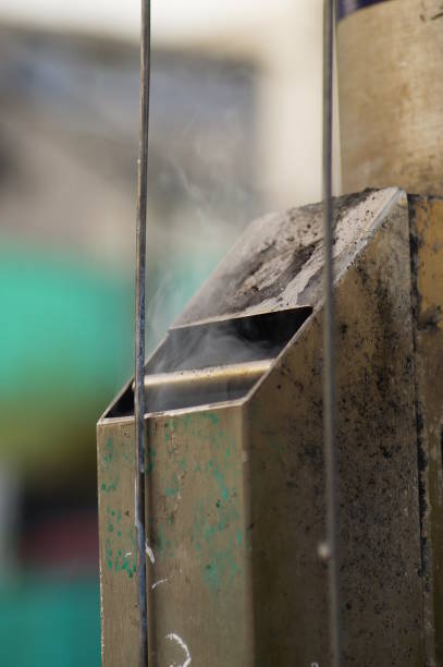 istock A burning ashtray at a railway station. 1460742169
