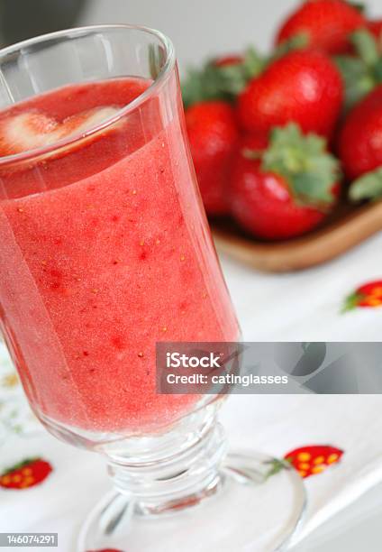 Strawberry Smoothie Stock Photo - Download Image Now - Berry Fruit, Blended Drink, Breakfast