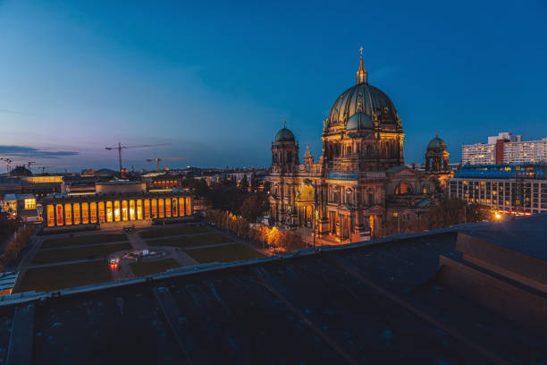 istock Scenic view of Berlin Cathedral in Berlin, Germany during nighttime 1460745461