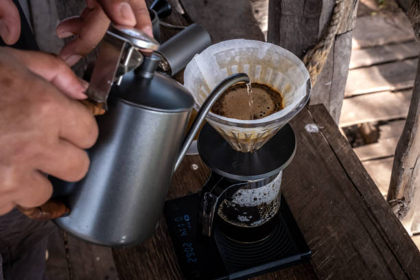 istock Barista is making drip brewing, filtered coffee 1460750884