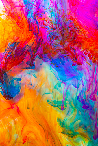 Multicolor paint splash background