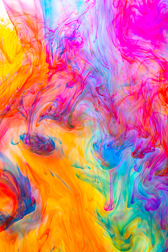 Multicolor paint splash background