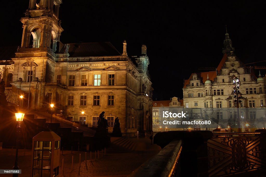 Dresden Dresden by night Germany Stock Photo