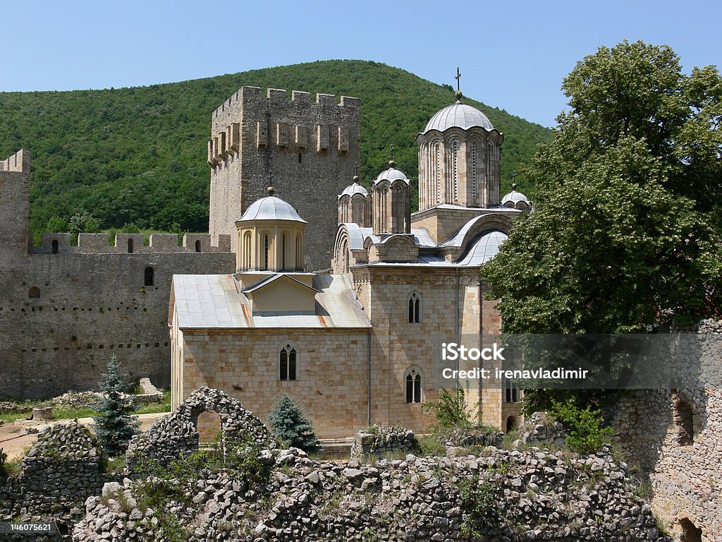 Serbien-Manasija Kloster - Lizenzfrei Kloster Stock-Foto