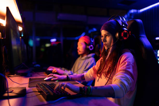 istock Playing a video game in gaming station! 1460759987