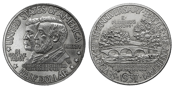 vintage United States of America original silver trade  half dollar
