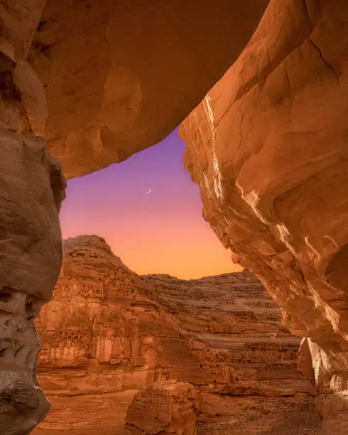 Rock formation in the canyons of Al Ula tourist destination, Saudi Arabia