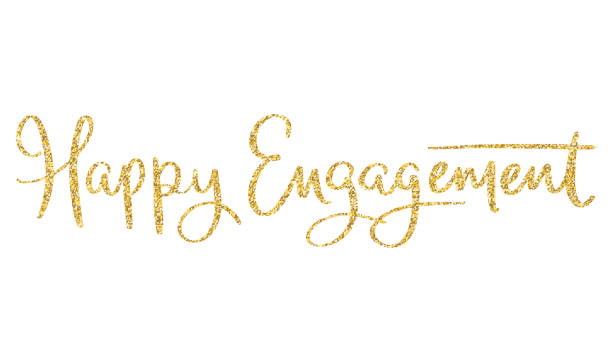 Gold Glitter Happy Engagement Banner – DIY Deko Für Verlobung, Junggesellinnenabschied & Hochzeit