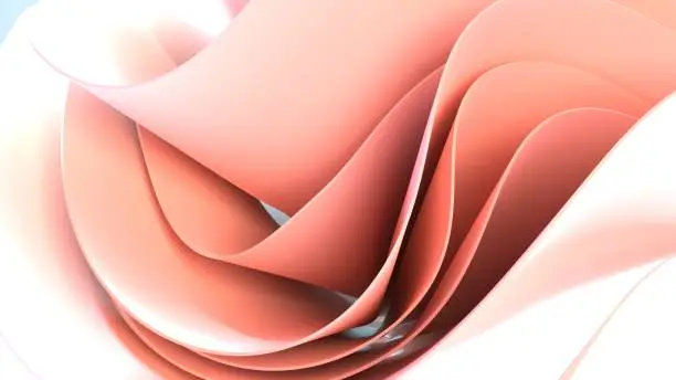 Abstract pink waves in windows 11 style