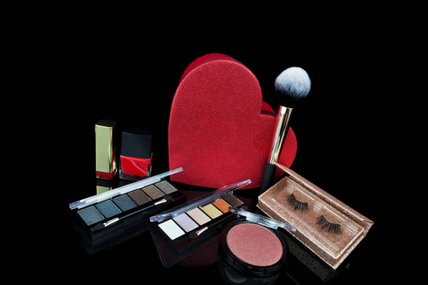 istock set of cosmetics on background blush, eyeliner 1460772039