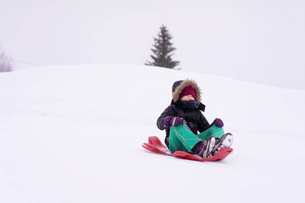istock Kids having fun in a snow. 1460773429