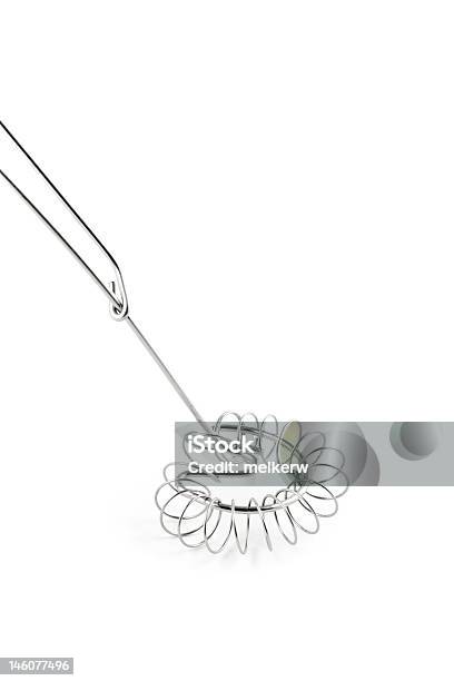 Kitchen Utensil Stainless Whisk Isolated On White Stock Photo - Download Image Now