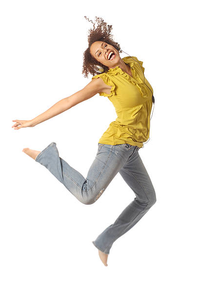 gran canción - women teenage girls jumping dancing fotografías e imágenes de stock