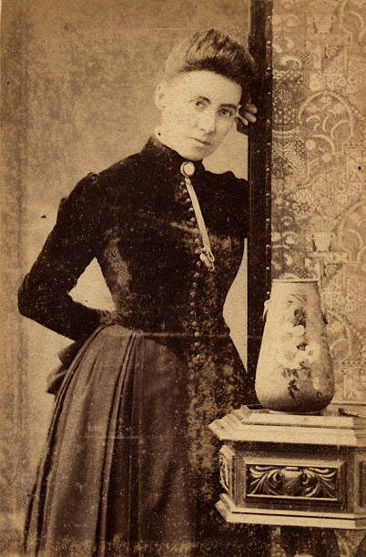 istock Victorian Portrait - Lady with vase 146077783