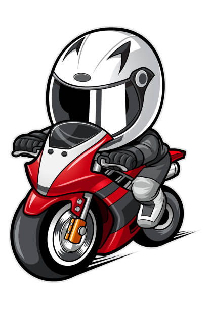 Motocicletta motociclista - illustrazione arte vettoriale