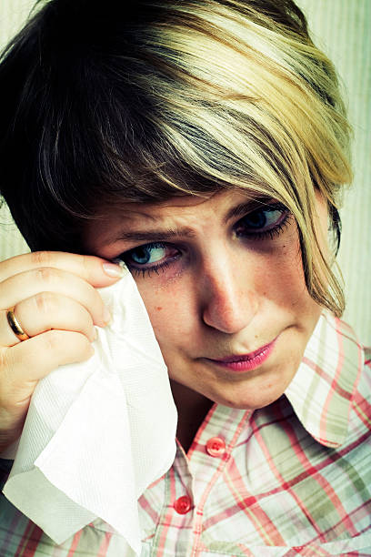 Crying girl. stock photo