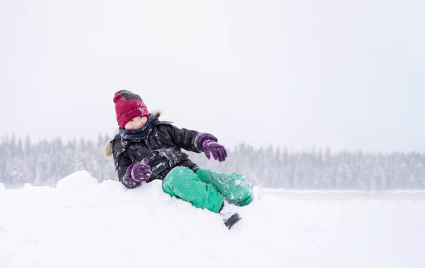 istock Kids having fun in a snow. 1460783726